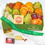 Happy Holidays Harvest Favorites Fruit and Gourmet Gift Box