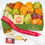 Merry Christmas Harvest Favorites Fruit and Gourmet Gift Box