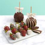 12 Christmas Dipped Berries with 2 Dark & White Dipped Caramel Apples