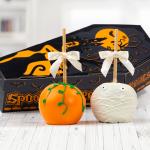 Halloween Caramel Apples in Coffin Box