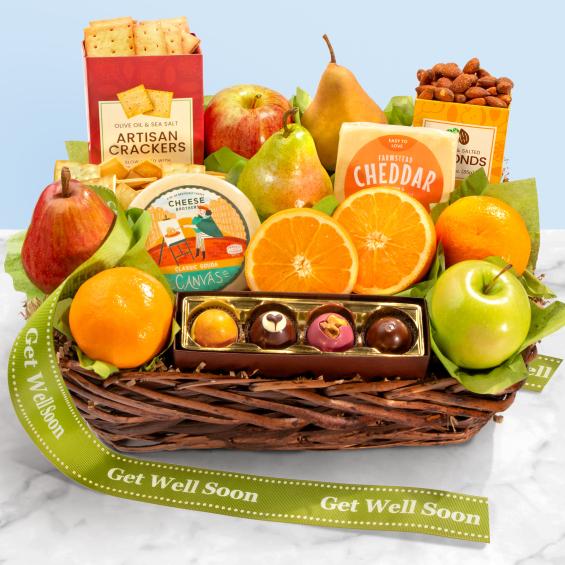 AA4101G, Get Well Soon Deluxe Fruit Basket