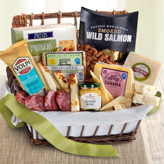 Gourmet Cheese & Meats Hamper Gift Basket - AA5035 | A Gift Inside
