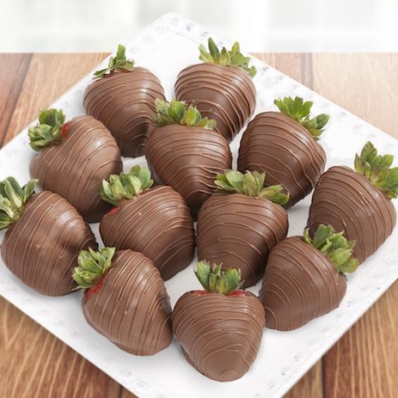 Pure Milk Chocolate Covered Strawberries - 12 Berries - ACD2012 - A ...