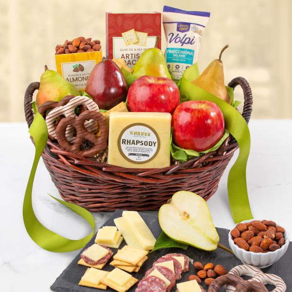 Fruit, Cheese & Meat Classic Basket AA4010, Fruit, Cheese & Meat Classic Basket