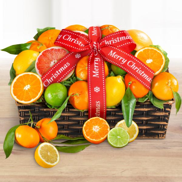 Merry Christmas Sweet Citrus Fruit Gift Basket AA4072X, Merry Christmas Sweet Citrus Fruit Gift Basket