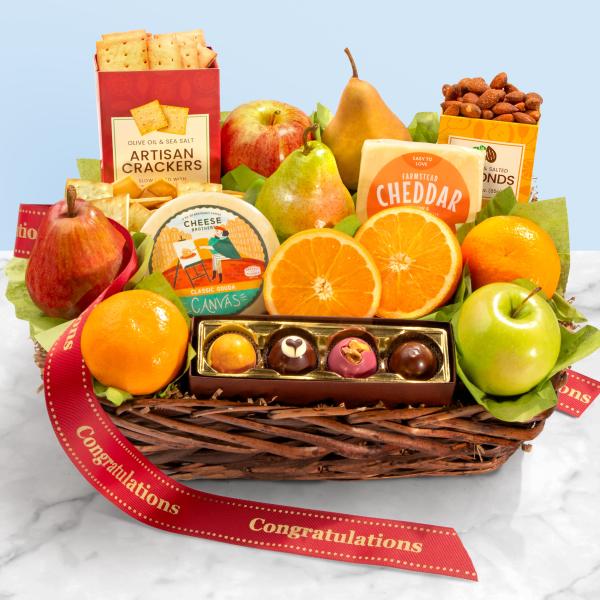 Congratulations Deluxe Fruit Basket AA4101C, Congratulations Deluxe Fruit Basket