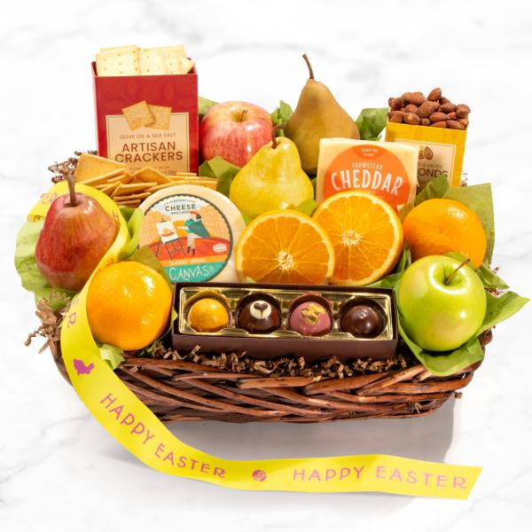 Happy Easter Deluxe Fruit Basket AA4101Easter, Happy Easter Deluxe Fruit Basket