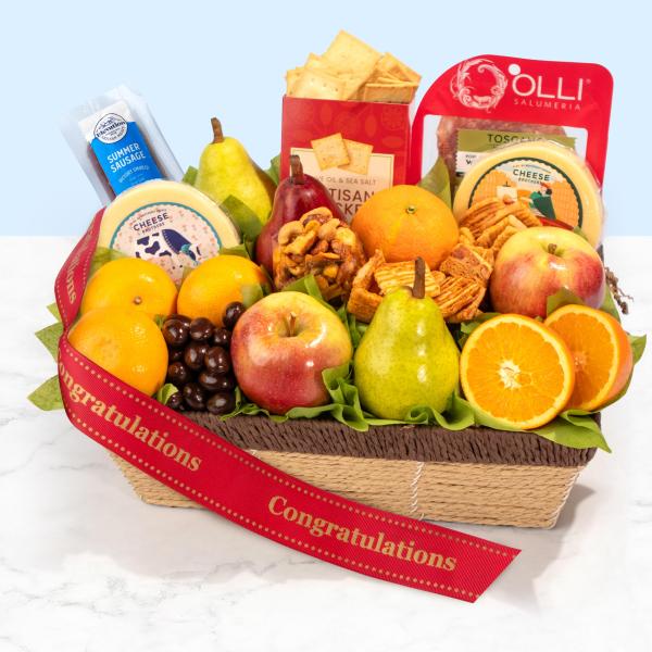 Congratulations Sweet & Savory Farmstead Gift Basket AA4102C, Congratulations Sweet & Savory Farmstead Gift Basket