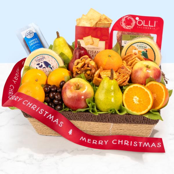 Merry Christmas Sweet & Savory Farmstead Gift Basket AA4102X, Merry Christmas Sweet & Savory Farmstead Gift Basket
