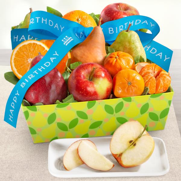 Happy Birthday Fruit Favorites Basket AA4103B, Happy Birthday Fruit Favorites Basket