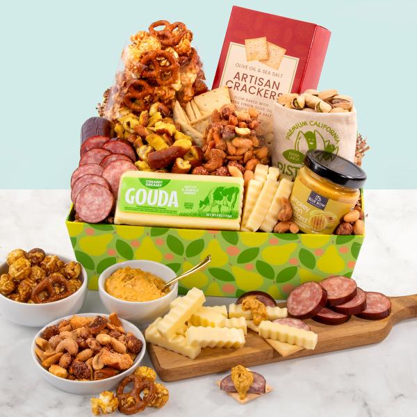 Snack Sensation Meat, Cheese & Snack Variety Gift Box AB1085, Snack Sensation Meat, Cheese & Snack Variety Gift Box