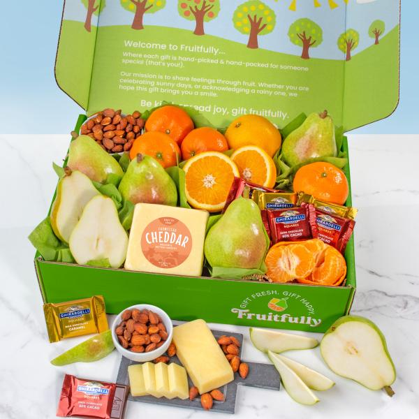Harvest Favorites Fruit and Gourmet Gift Box AB2022, Harvest Favorites Fruit and Gourmet Gift Box