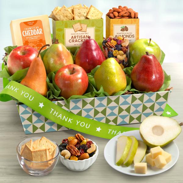Thank You Classic Fruit and Gourmet Gift Basket AP8019T, Thank You Classic Fruit and Gourmet Gift Basket
