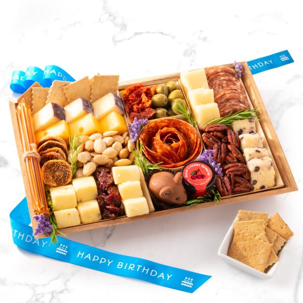 Happy Birthday Nibble Charcuterie Deluxe Board for 4-5 CH2000B, Happy Birthday Nibble Charcuterie Deluxe Board for 4-5
