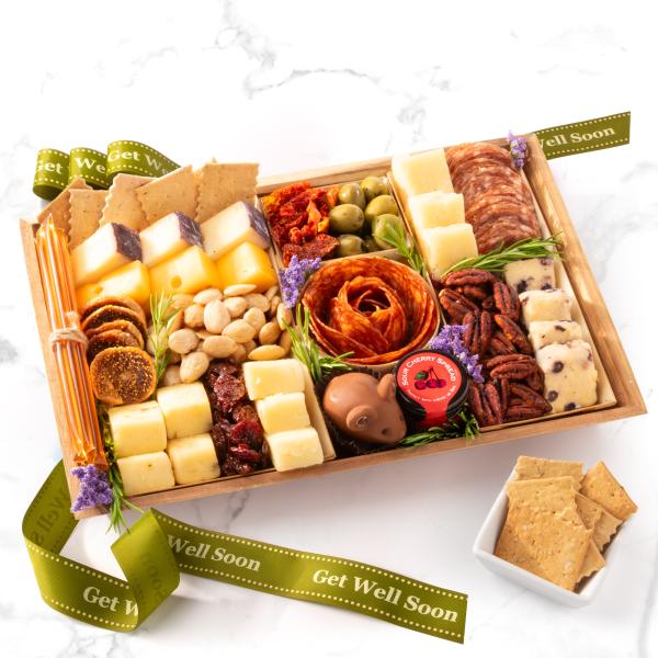 Get Well Nibble Charcuterie Deluxe Board for 4-5 CH2000G, Get Well Nibble Charcuterie Deluxe Board for 4-5