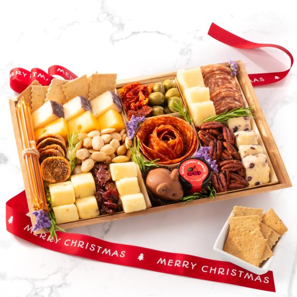 Merry Christmas Nibble Charcuterie Deluxe Board for 4-5 CH2000X, Merry Christmas Nibble Charcuterie Deluxe Board for 4-5