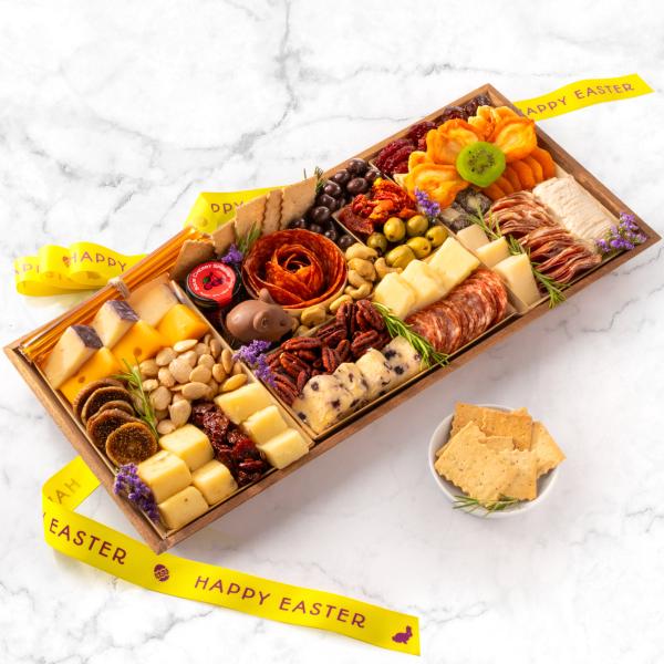 Happy Easter Nibble Charcuterie Premium Board for 6-9 CH3000E, Happy Easter Nibble Charcuterie Premium Board for 6-9