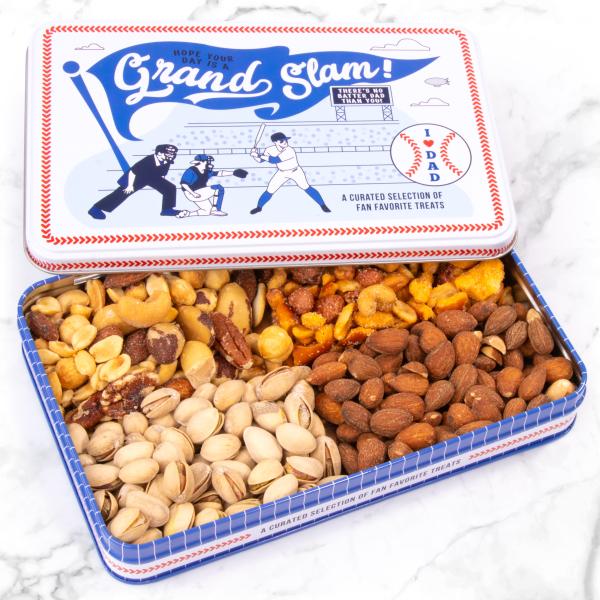 TN1070, Dad's Nut & Snack Tin Father's Day Gift