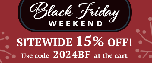 Black Friday Weekend Sale! 15% Off Sitewide with code 2024BF