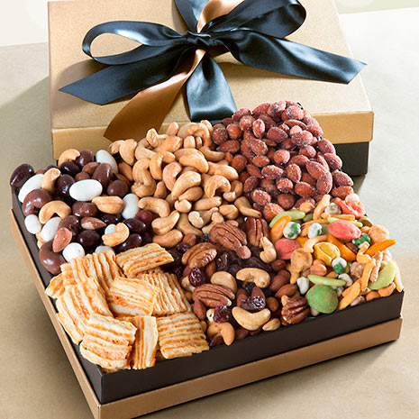 Savory Gourmet Snacks Deluxe Executive Gift Box - AG4102 - A Gift Inside